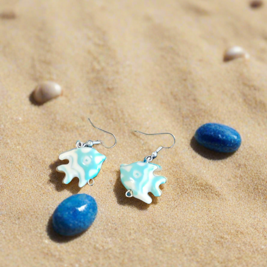 Ceramic Fish Earrings
