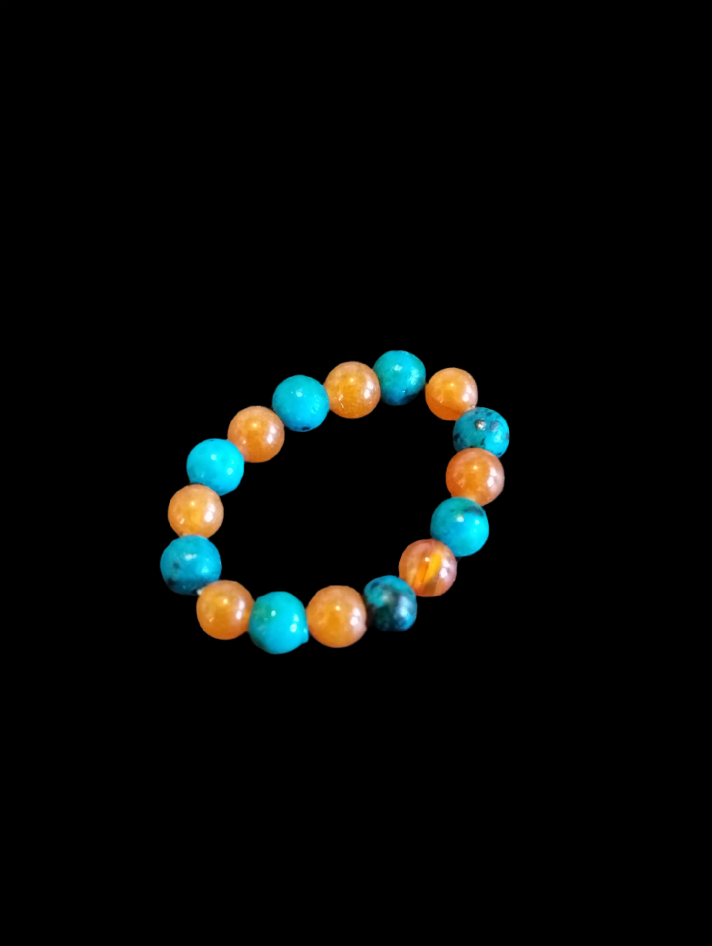 Fire Agate and Aqua Imperial Jasper Ring