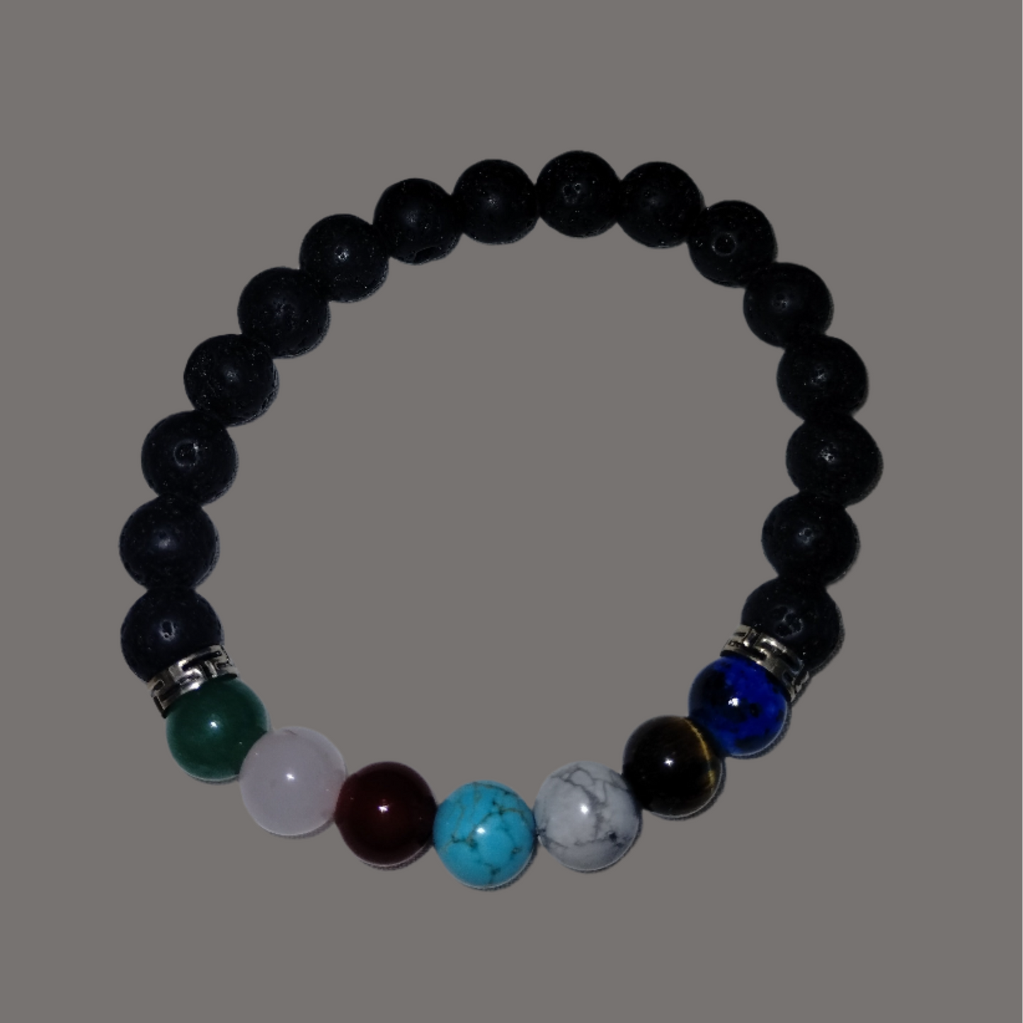 Lava Stone Chakra Bracelet
