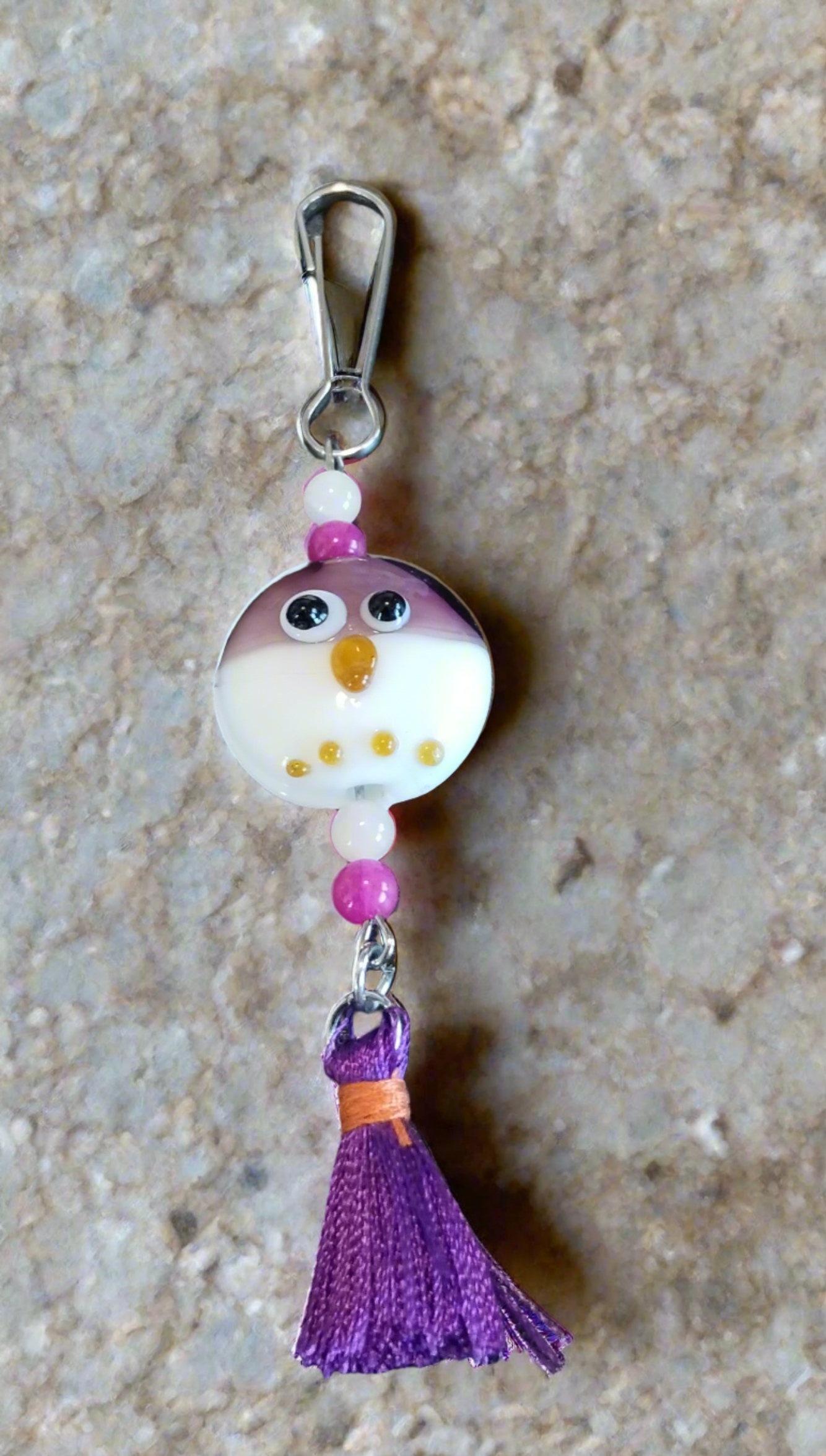 Purse/Backpack Charm With Owl Charm