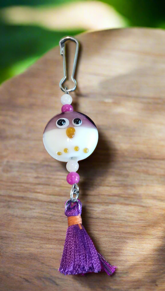 Purse/Backpack Charm With Owl Charm
