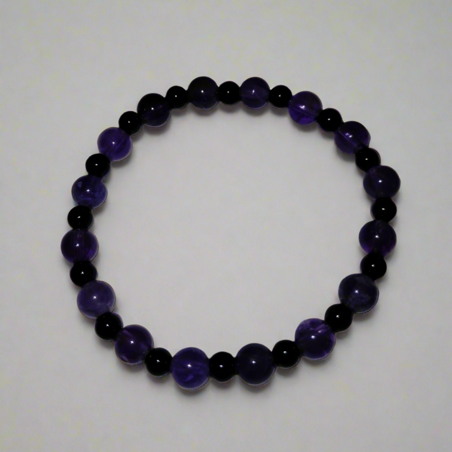 Amethyst and Black Jasper Bracelet