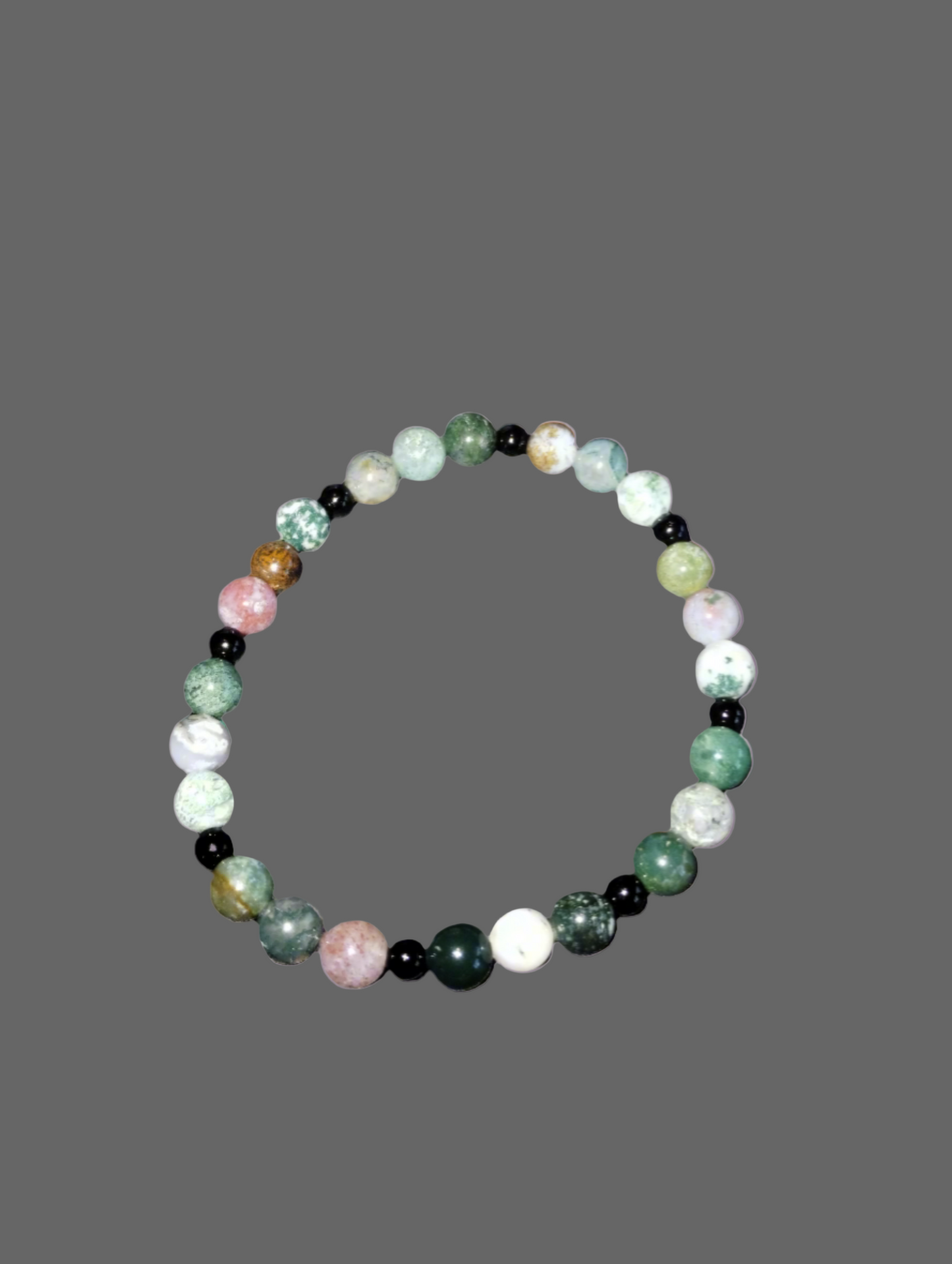Fancy Jasper and Black Jasper Bracelet