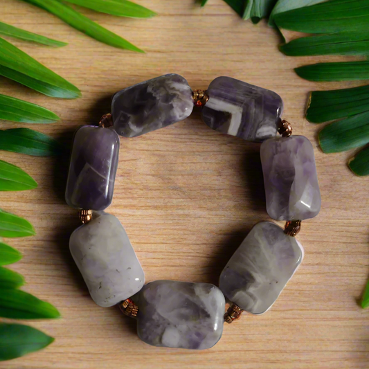 Amethyst and Copper Bracelet