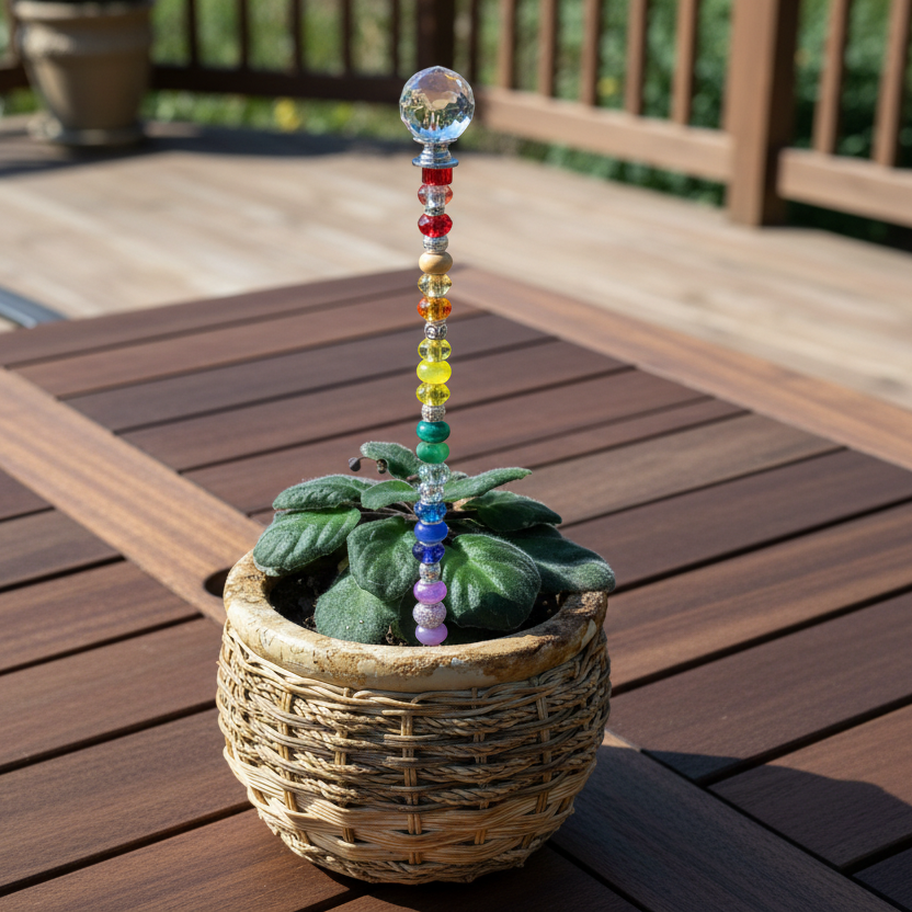 Red, Pink, Yellow, Silver, Green, Purple, Blue and Pink Fairy Wand Garden Stake