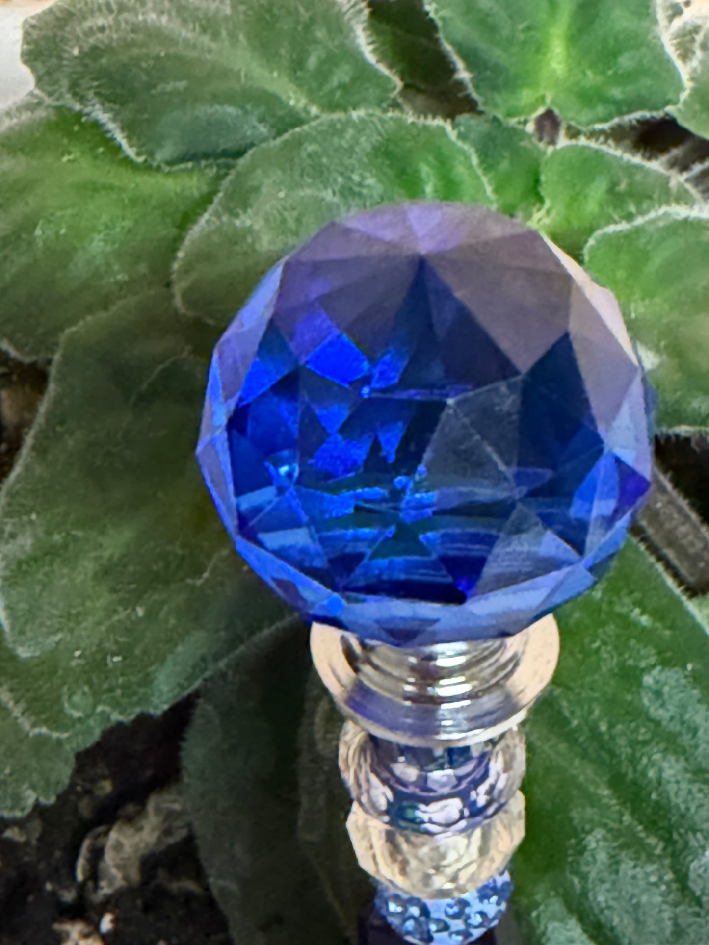 Blue, Purple & White Fairy Wand Garden Stake