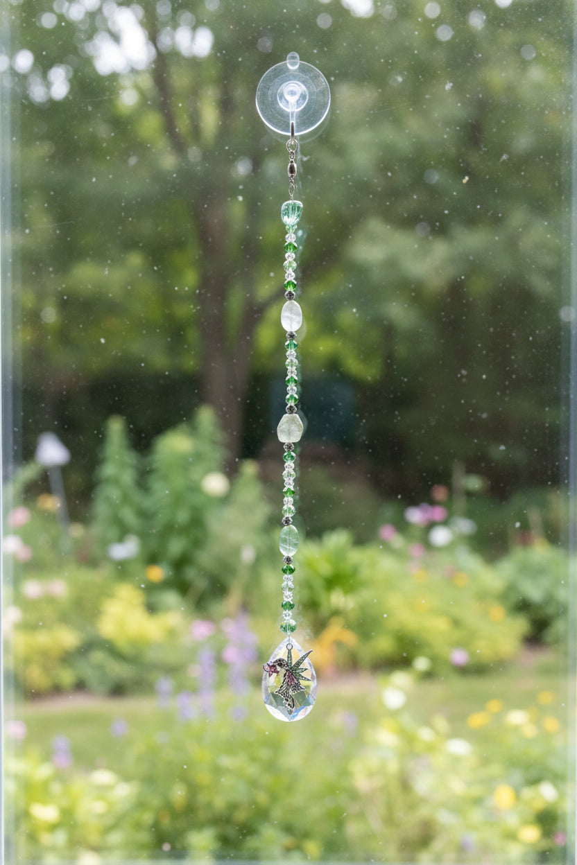 Fairy Suncatcher Accented with Fluorite and Agate Stones 🧚
