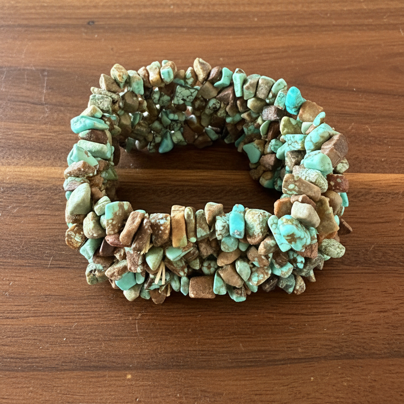 Multilayered Turquoise Chip Bead Bracelet