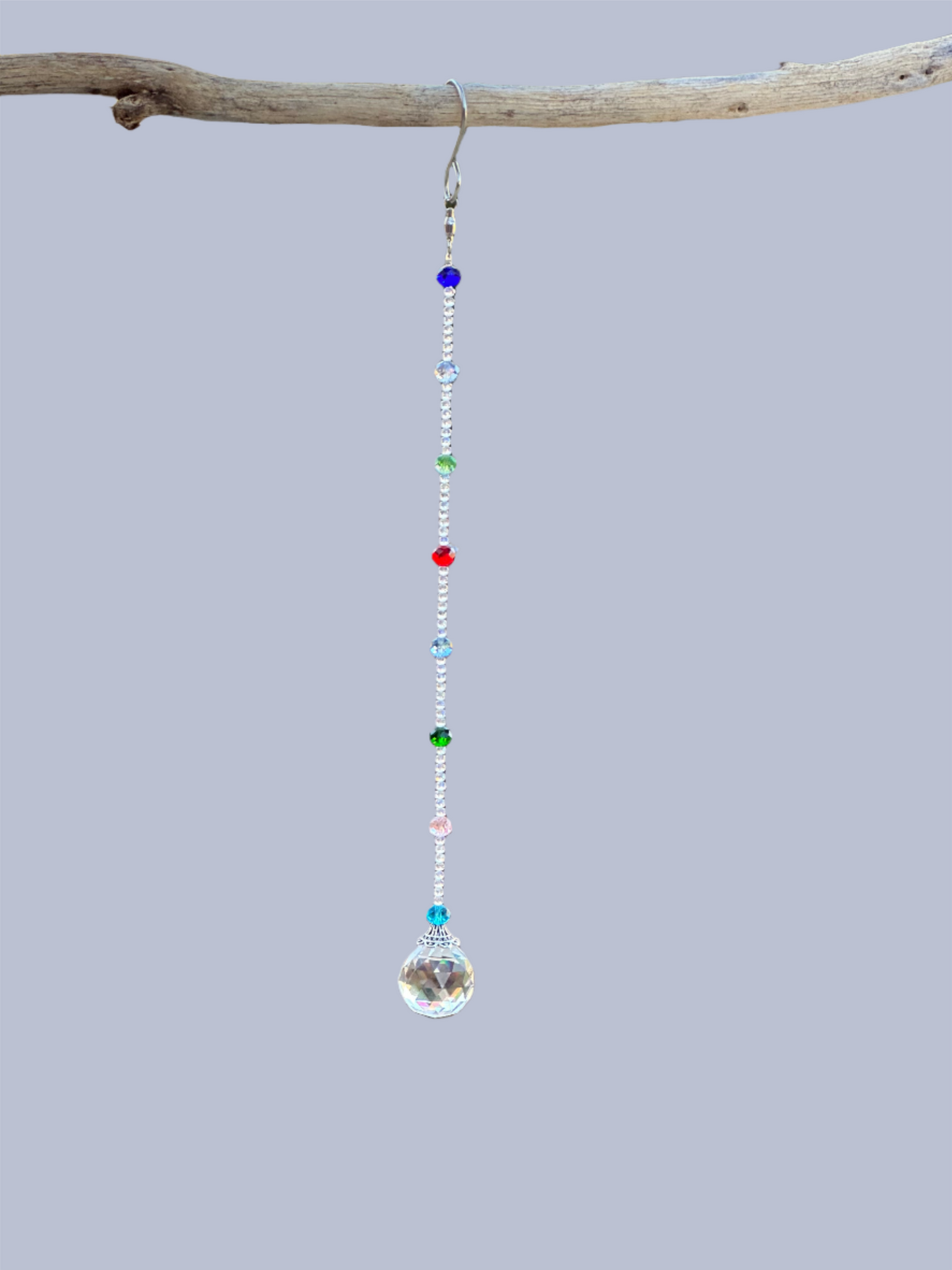 Clear Crystal Suncatcher with 8 Color Accents