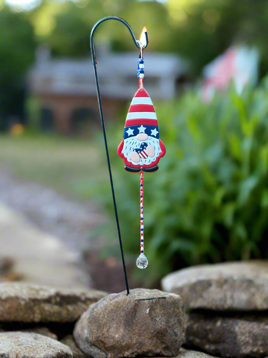 Red, White and Blue Gnome Suncatcher