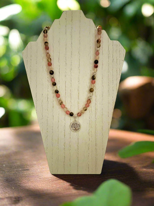 Cherry Quartz Necklace with Matching Bracelet