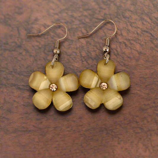 Yellow Flower Earrings