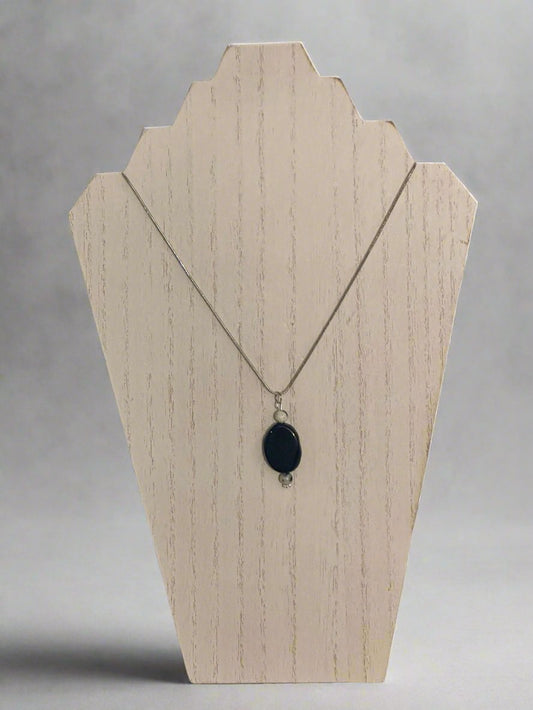 Blue Agate Pendant Necklace