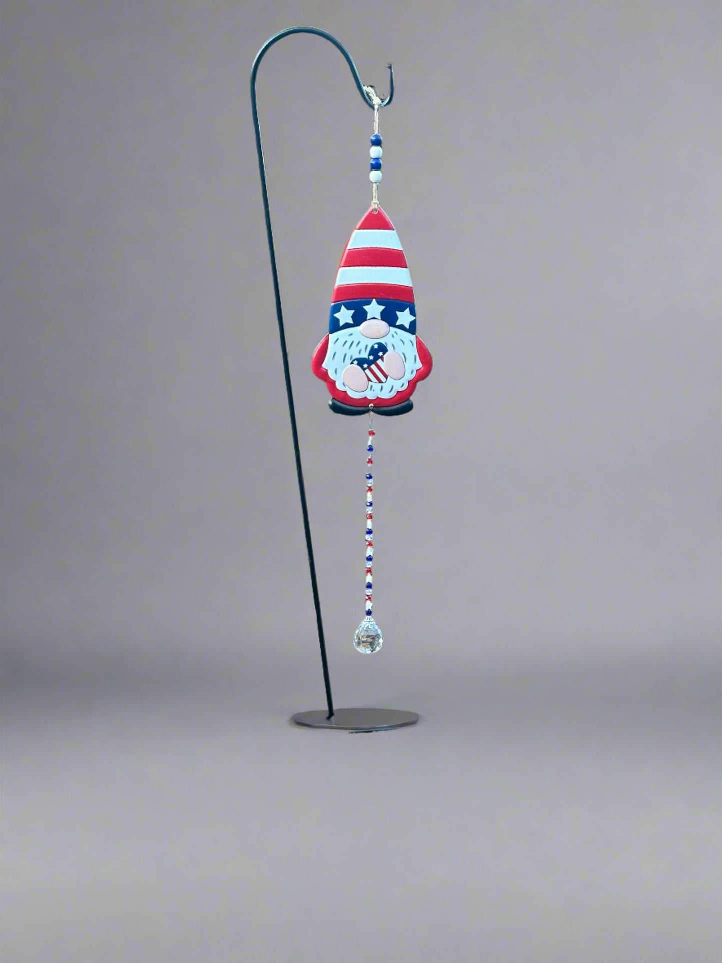 Red, White and Blue Gnome Suncatcher