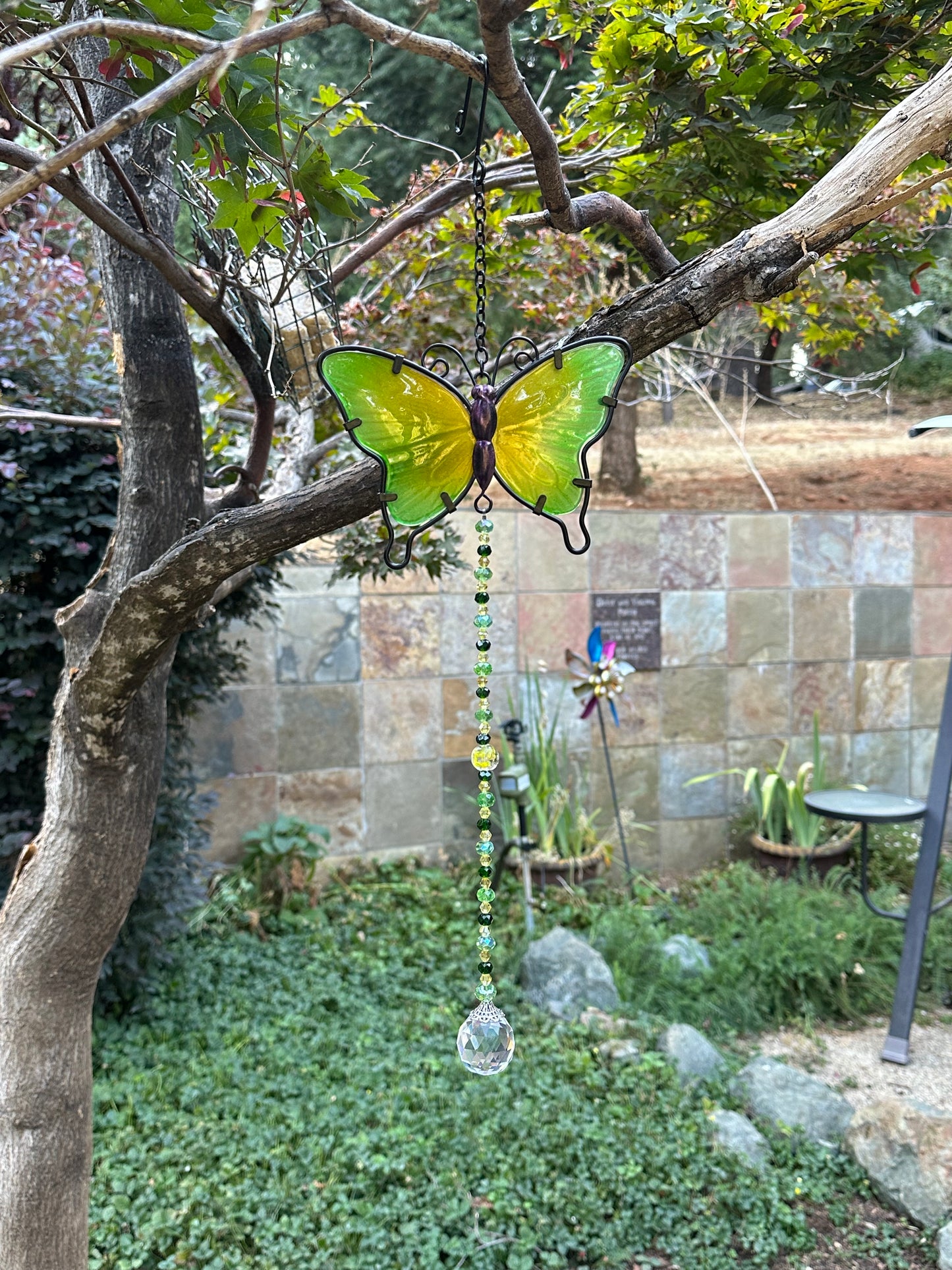 Green and Yellow Butterfly Suncatcher