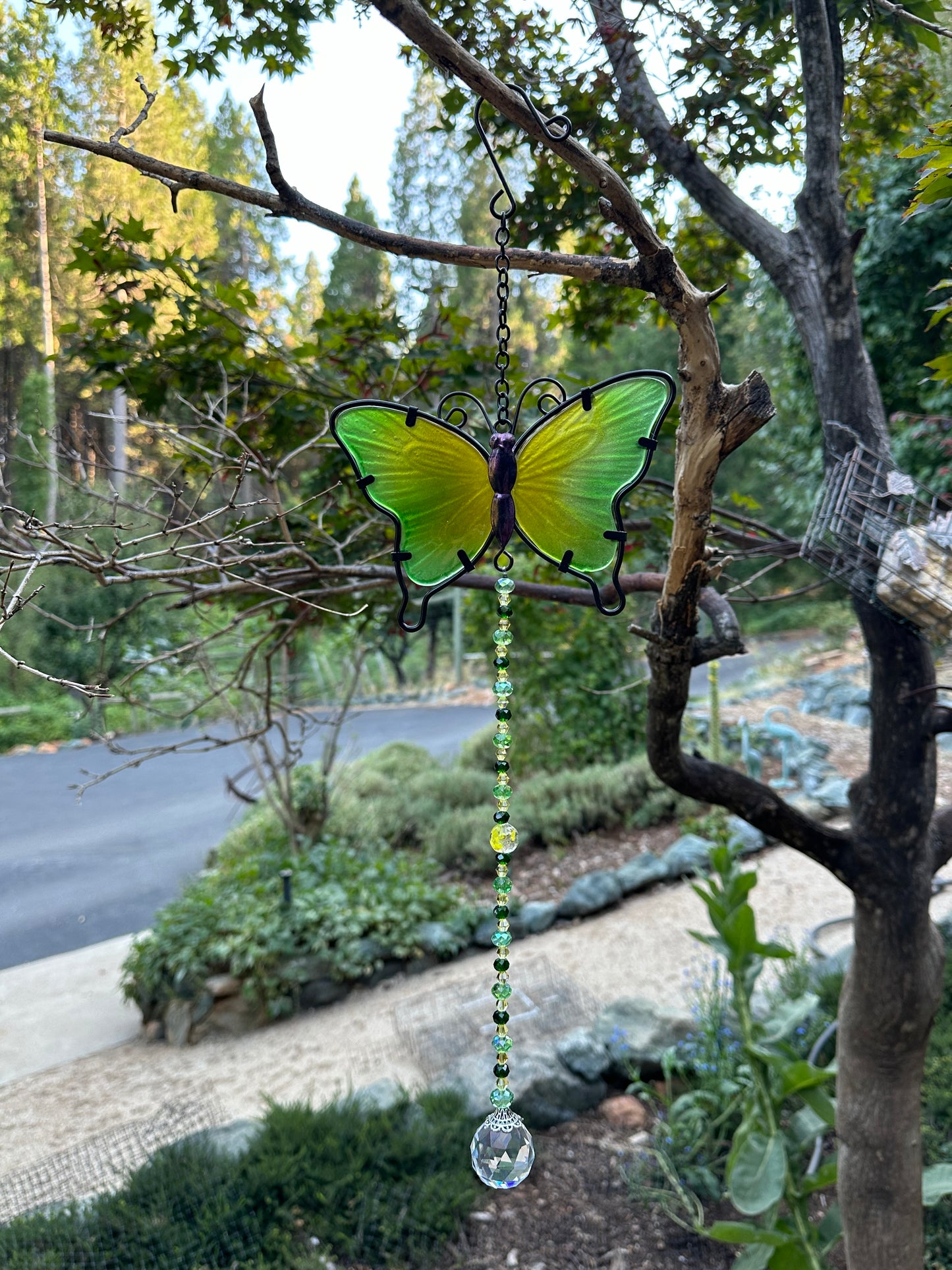 Green and Yellow Butterfly Suncatcher