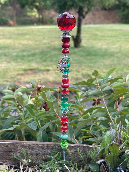 Red and Green Christmas Fairy Stick 🎅🏼💚❤️