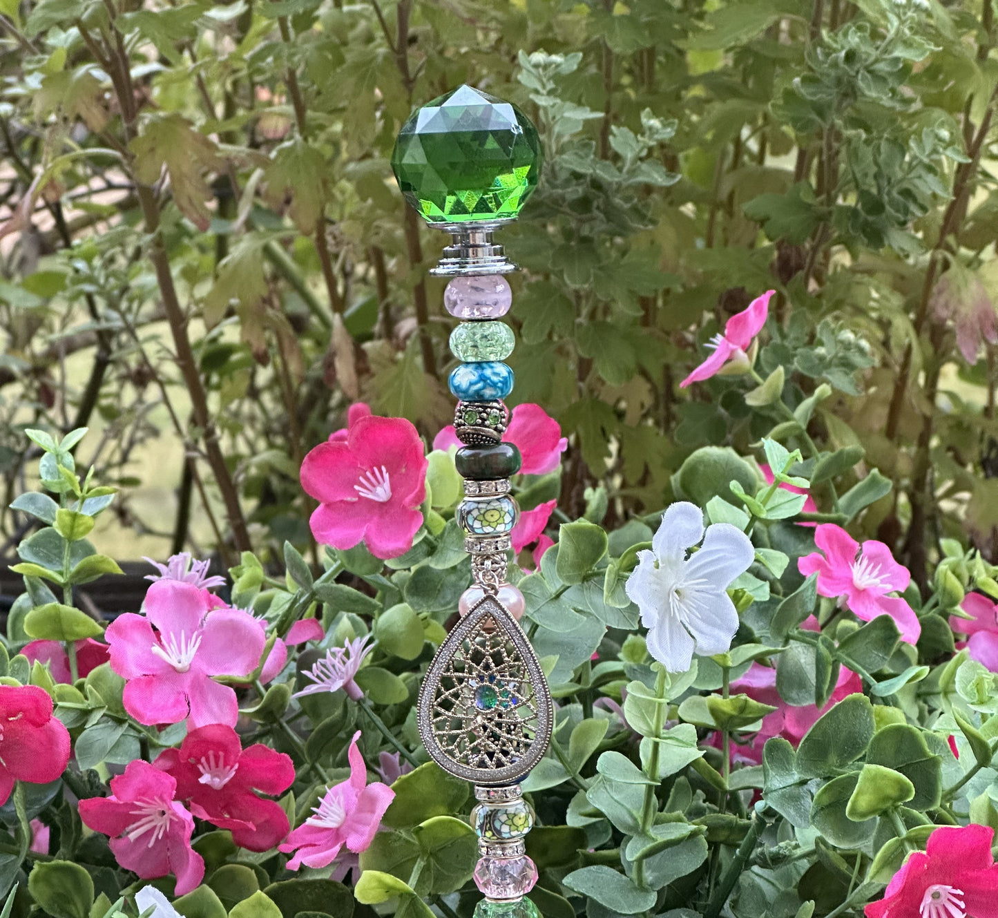 Fairy Wand Garden Stake in Blue, Pink and Green