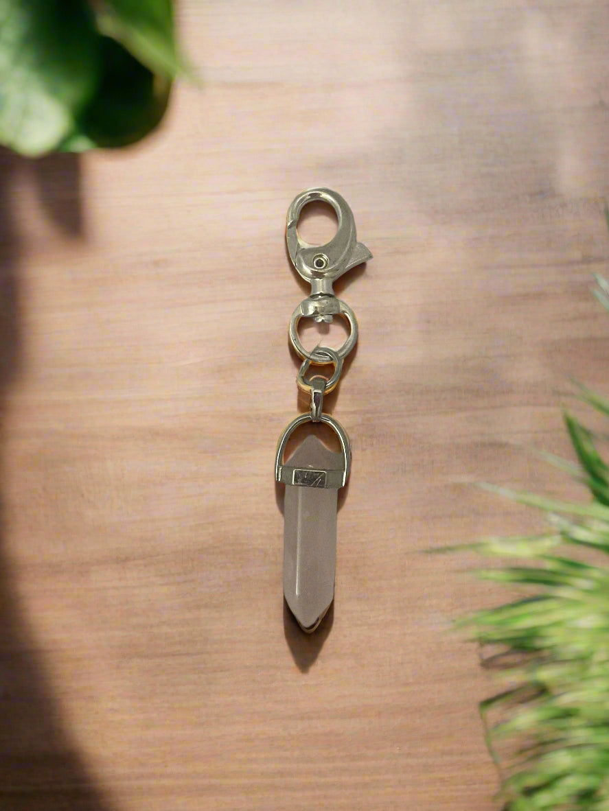 Rose Quartz Point Purse/Bag Charm