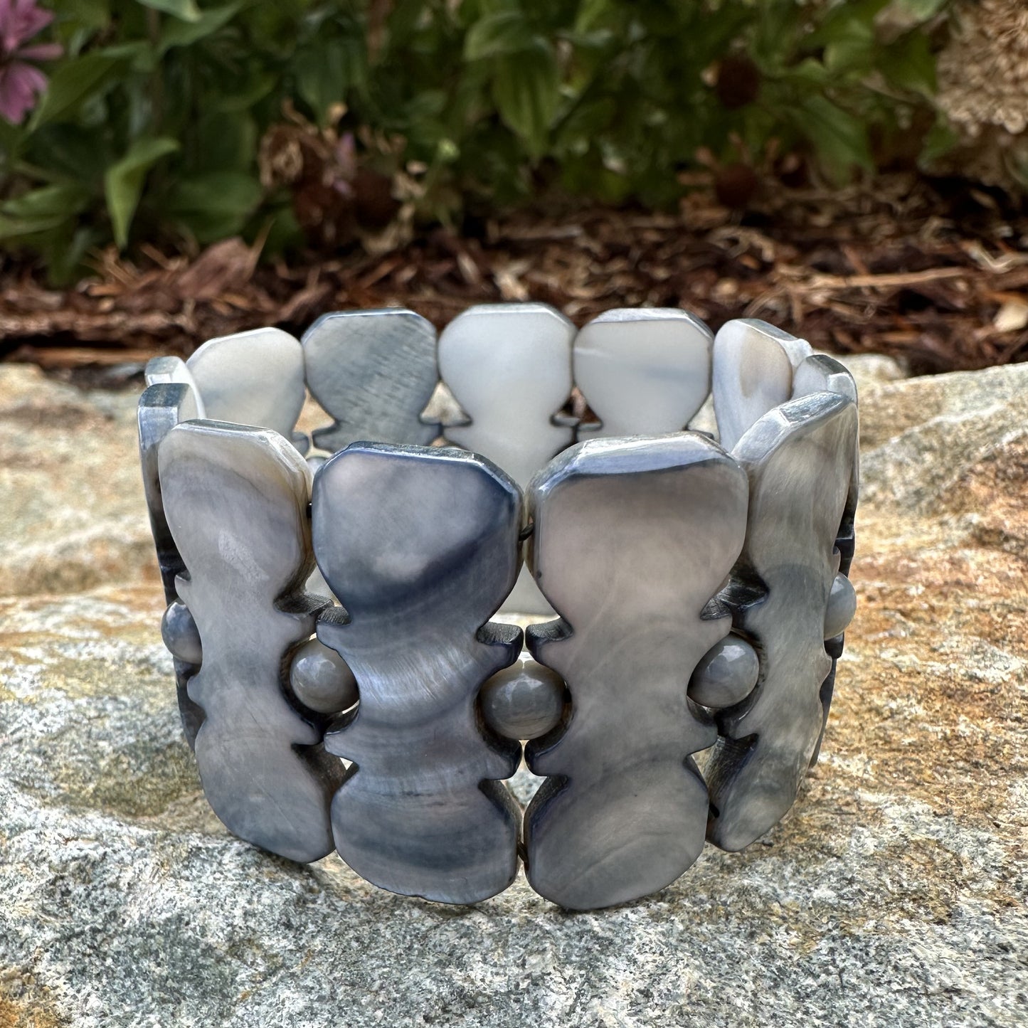 Vintage Blue Mother of Pearl Bracelet