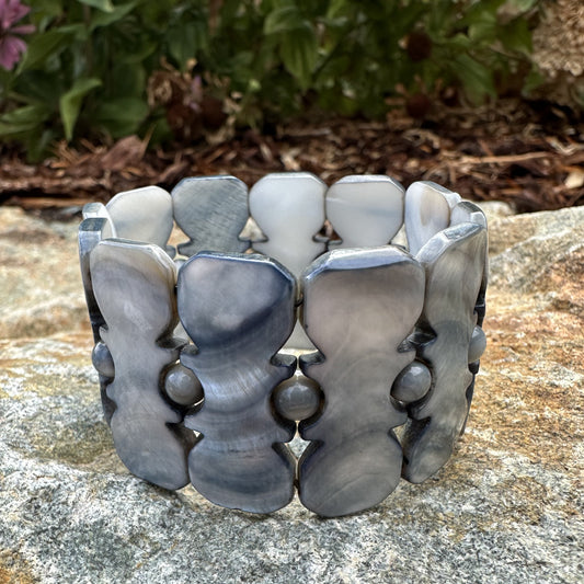 Vintage Blue Mother of Pearl Bracelet