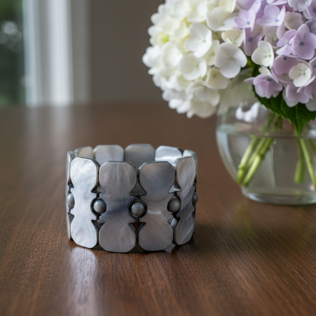 Vintage Blue Mother of Pearl Bracelet