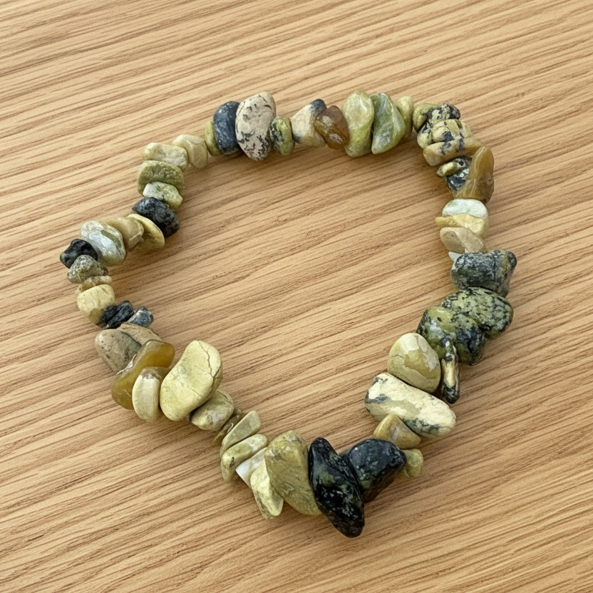Yellow Turquoise Chip Stone Bracelet