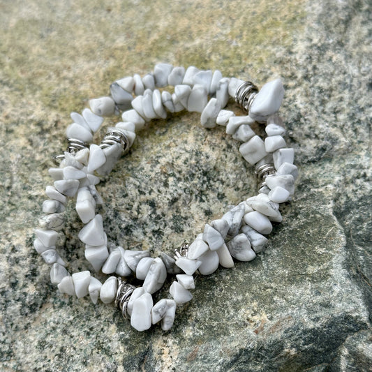 Howlite Chip Bracelet (Set of 2)