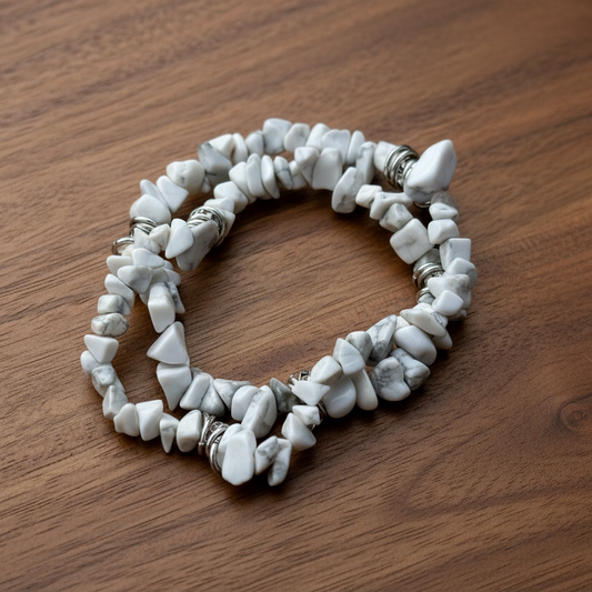 Howlite Chip Bracelet (Set of 2)