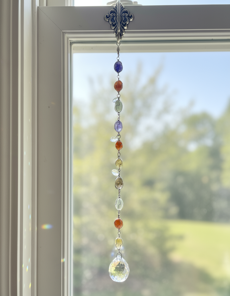 Wire Wrapped Multi-Stone Suncatcher