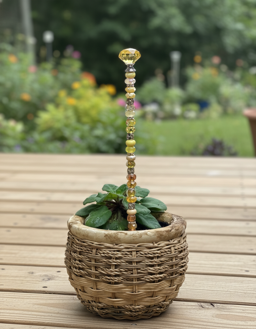 Fairy Wand Garden Stake in Yellow and Orange