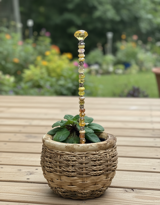 Fairy Wand Garden Stake in Yellow and Orange