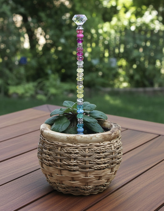 Fairy Wand Garden Stake in Pink, Yellow, Blue, and Clear