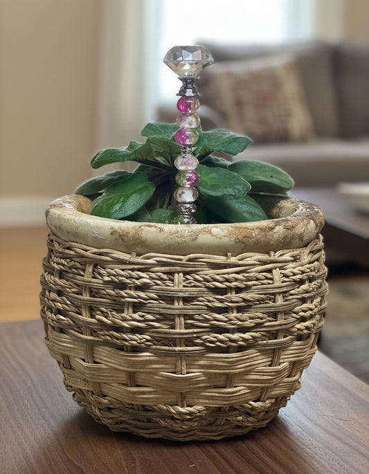 Fairy Wand Garden Stake in Pink, Green, Clear and White