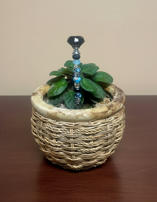 Fairy Wand Garden Stake in Black and Blue