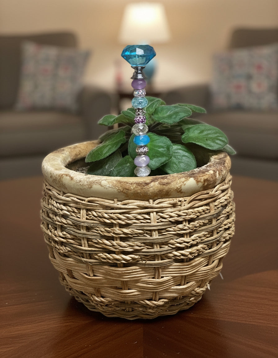 Fairy Wand Garden Stake in Blue, Purple and Silver