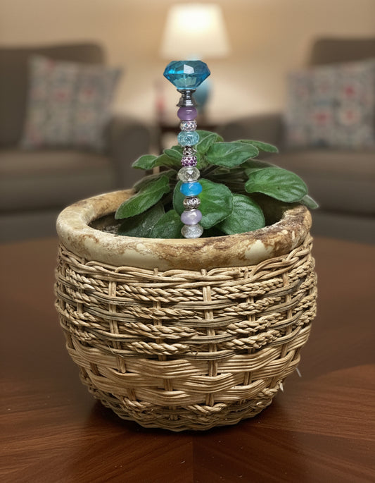 Fairy Wand Garden Stake in Blue, Purple and Silver