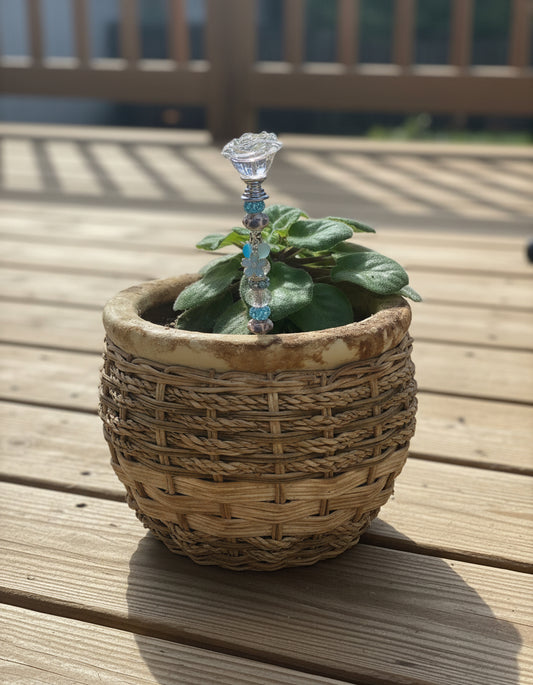 Fairy Wand Garden Stake in Blue, White and Clear