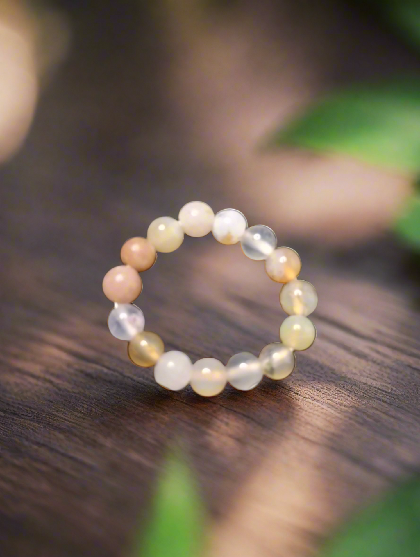 Agate Natural Stone Stretch Ring