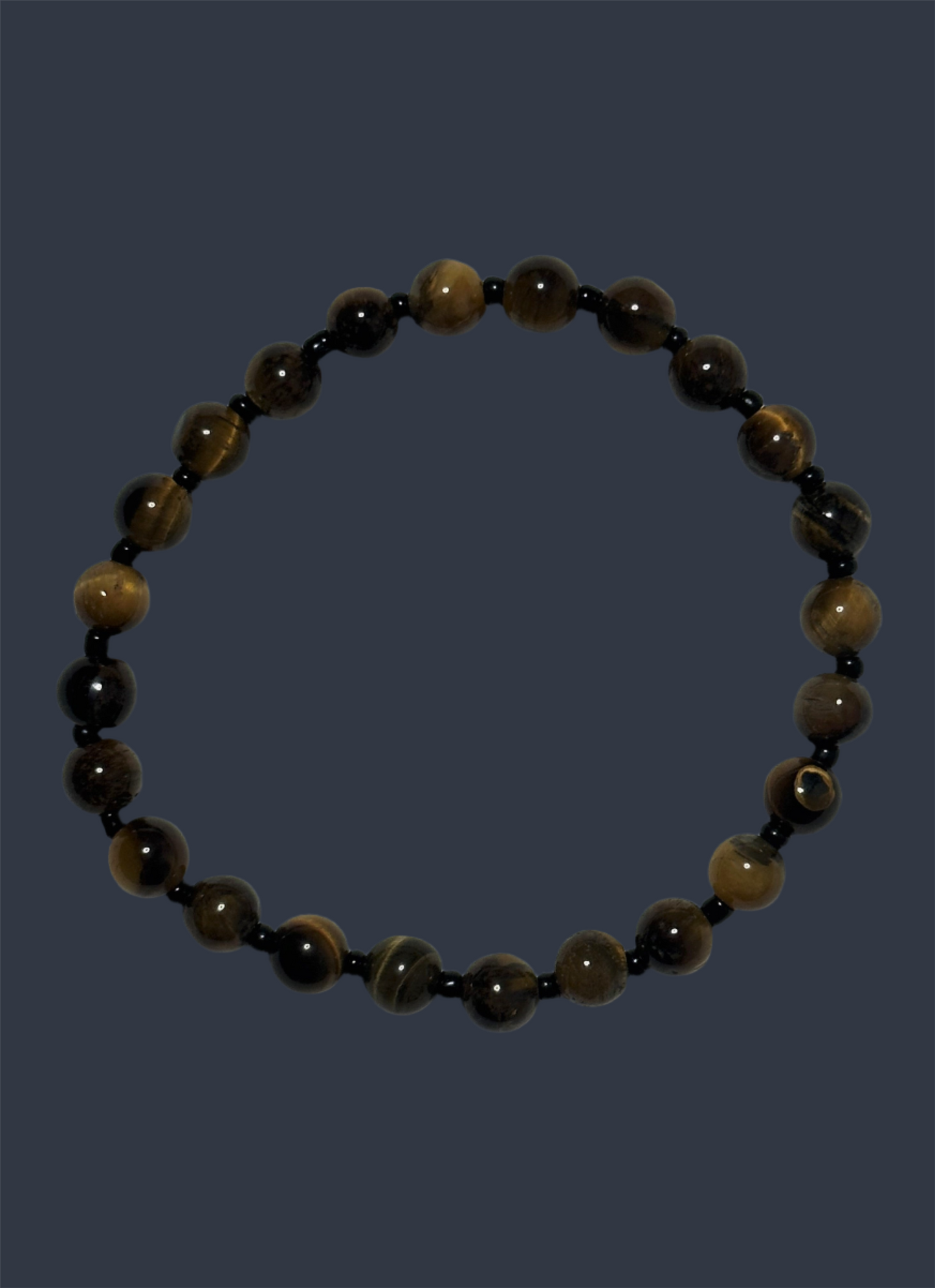 Tiger Eye and Black Jasper Bracelet