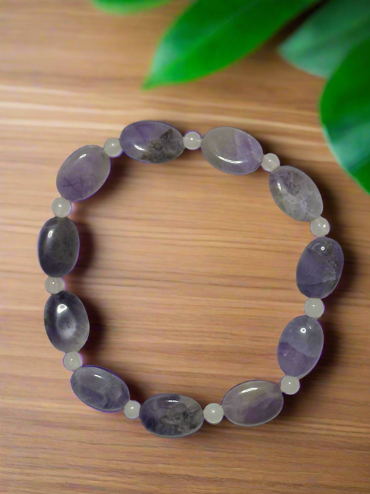 Amethyst and Rose Quartz Bracelet