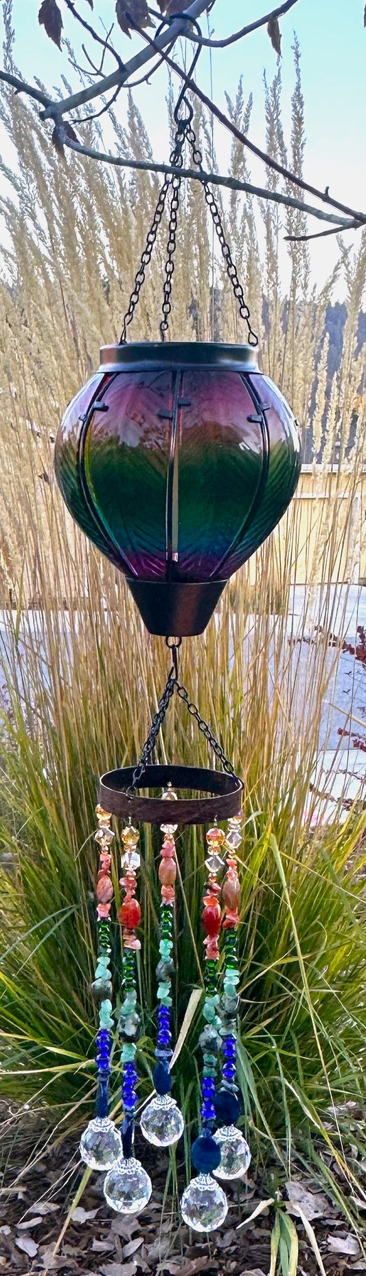 Solar Hot Air Balloon Suncatcher Mobile