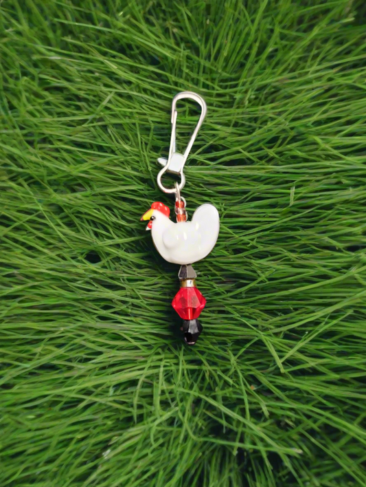Purse/Backpack Charm With Chicken Charm