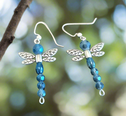 Blue Dragonfly Earrings
