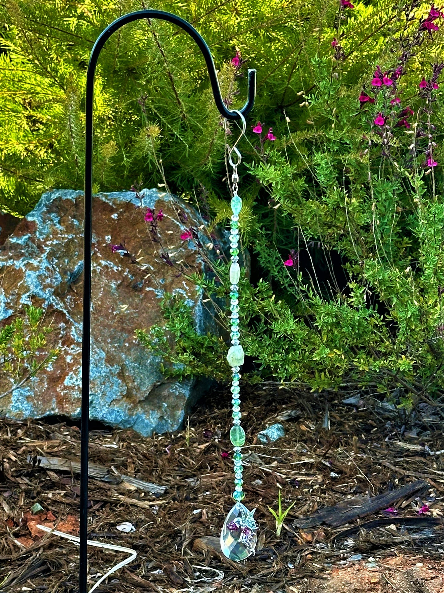 Fairy Suncatcher Accented with Fluorite and Agate Stones 🧚