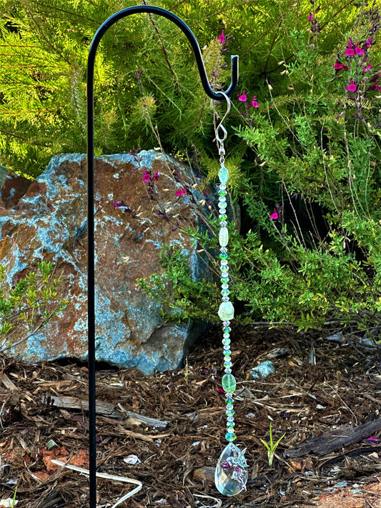 Fairy Suncatcher Accented with Fluorite and Agate Stones 🧚