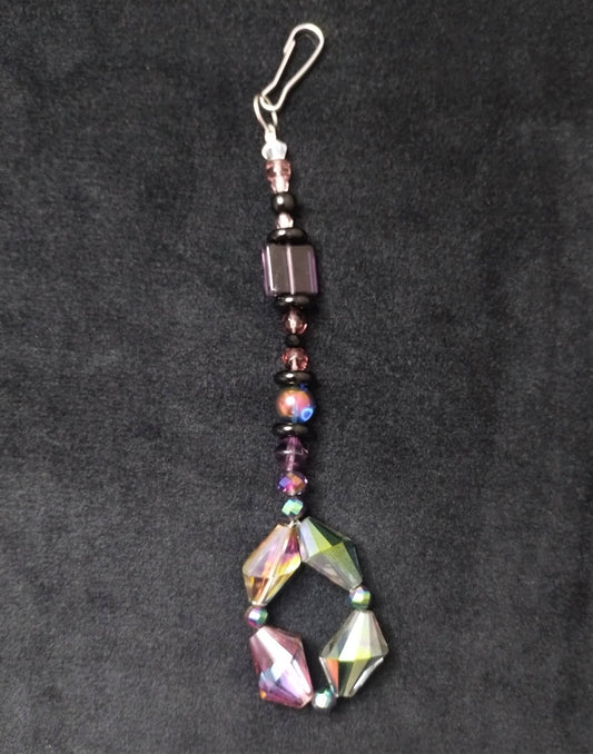 Light Purple and Dark Translucent Glass Mini Suncatcher