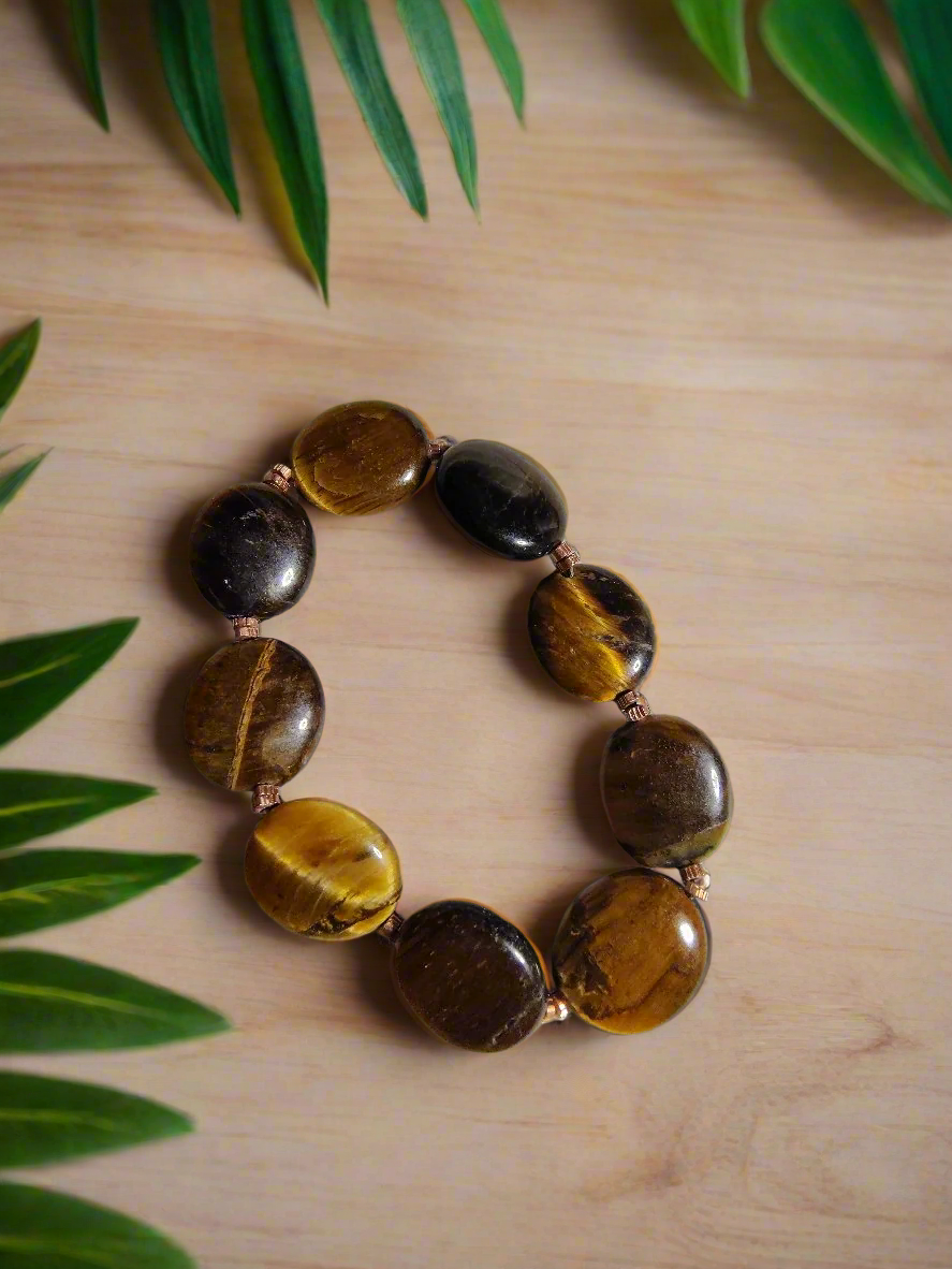 Tiger's Eye and Copper Bracelet