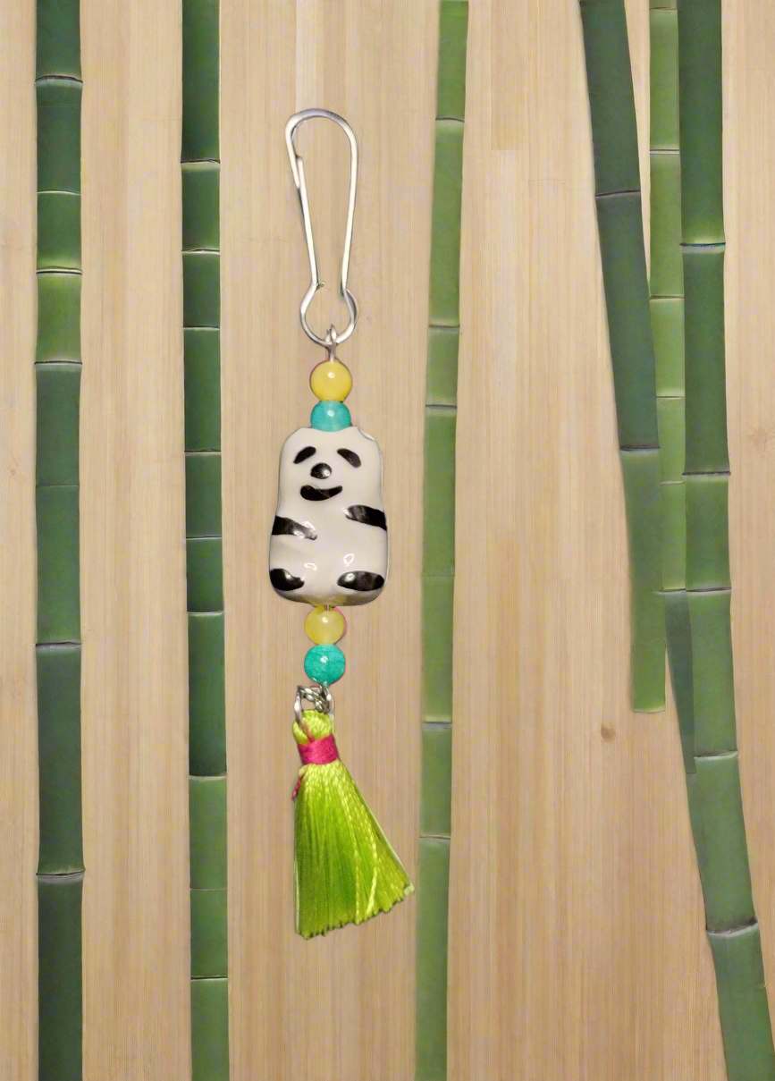 Purse/Backpack Charm With Panda Charm