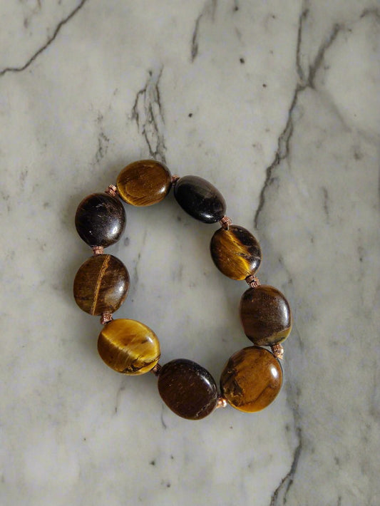 Tiger's Eye and Copper Bracelet